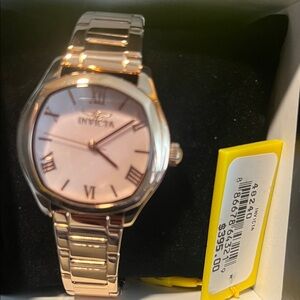 🔥 Invicta  Gold Women's Watch 48240 Mother of Pearl Wildflower 32.5 mm BNIB